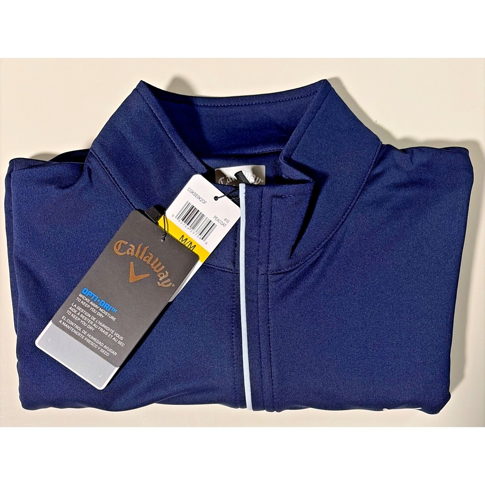 Callaway Opti-Dri Series Men's Quarter Zip - Navy Blue Pullover - Men's Medium